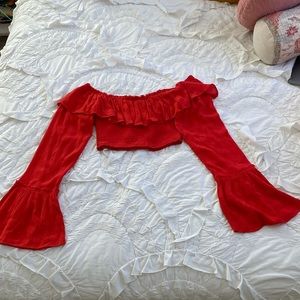 Urban Outfitters Cropped 70’s style blouse